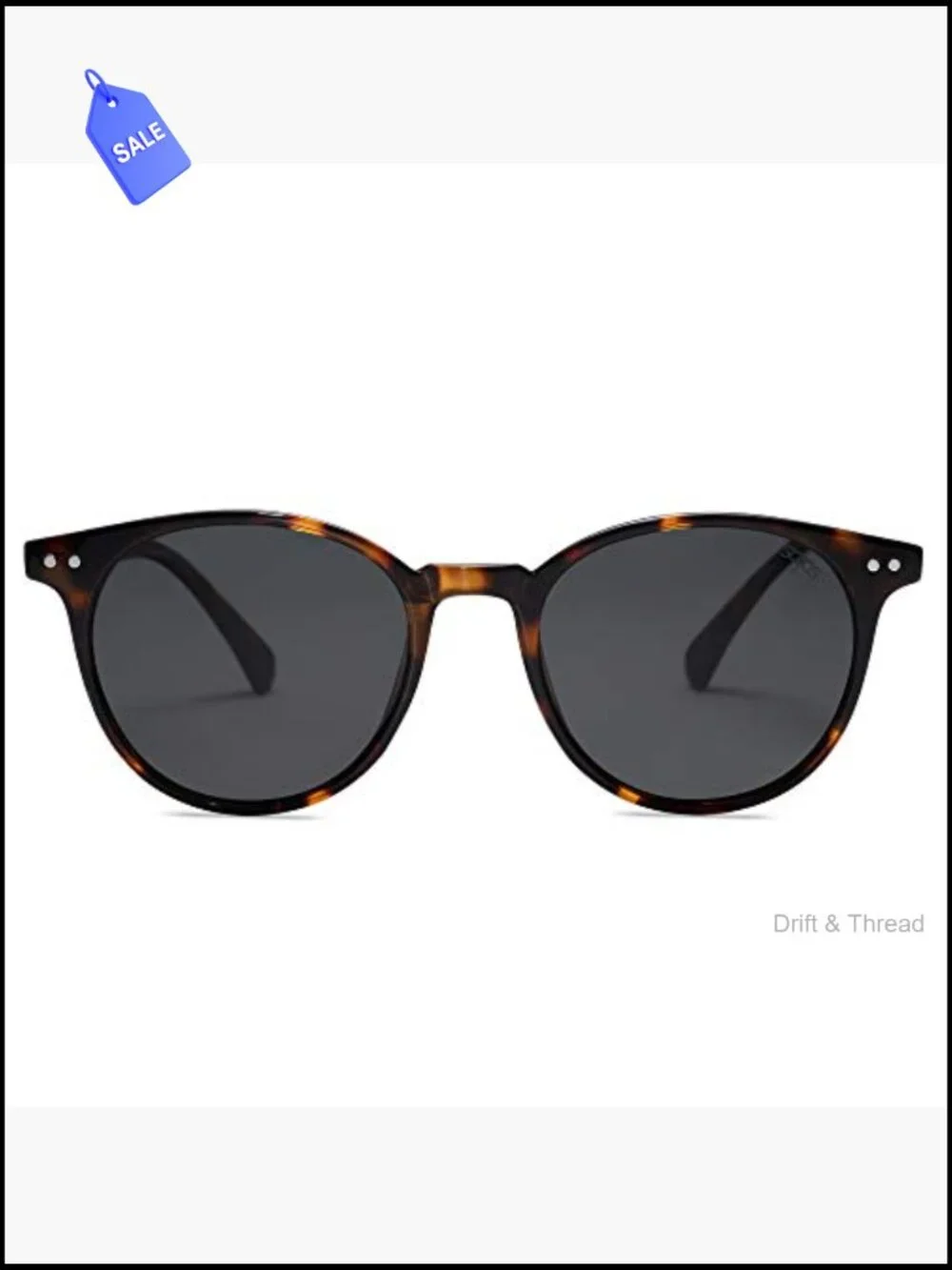 Vintage Round Polarized Sunglasses UV400 Lightweight Unisex